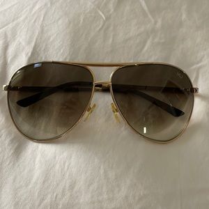 Authentic Marc Jacobs Gold Aviator Sunglasses
